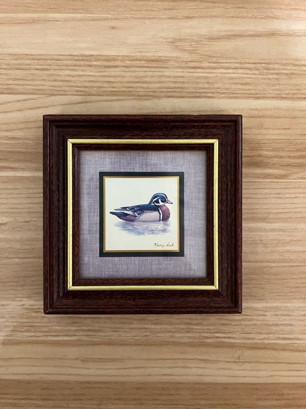 Set of 3 Framed Duck Prints Rustic Cabin Lakehouse Wall Art 4x4 - Picture 5 of 6